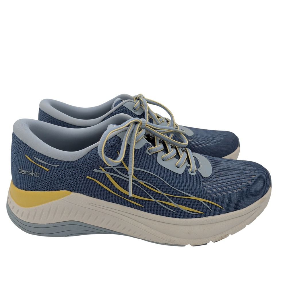 Dansko Pace Mesh Blue Yellow Walking Shoes Sneakers 4205-050517 Womens 41